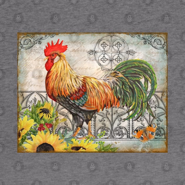 Ironwork Rooster A by Jean Plout Designs